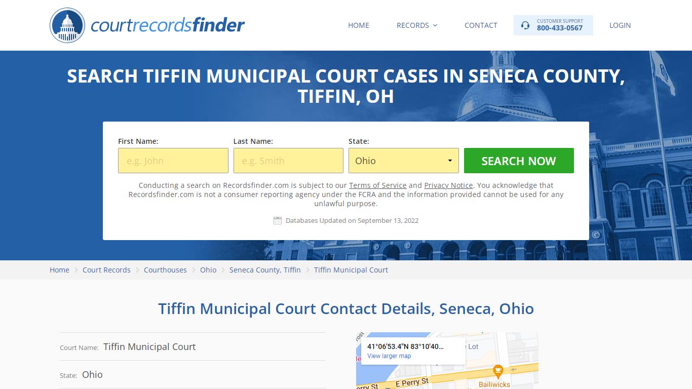 Tiffin Municipal Court Case Search - Seneca County, OH - RecordsFinder